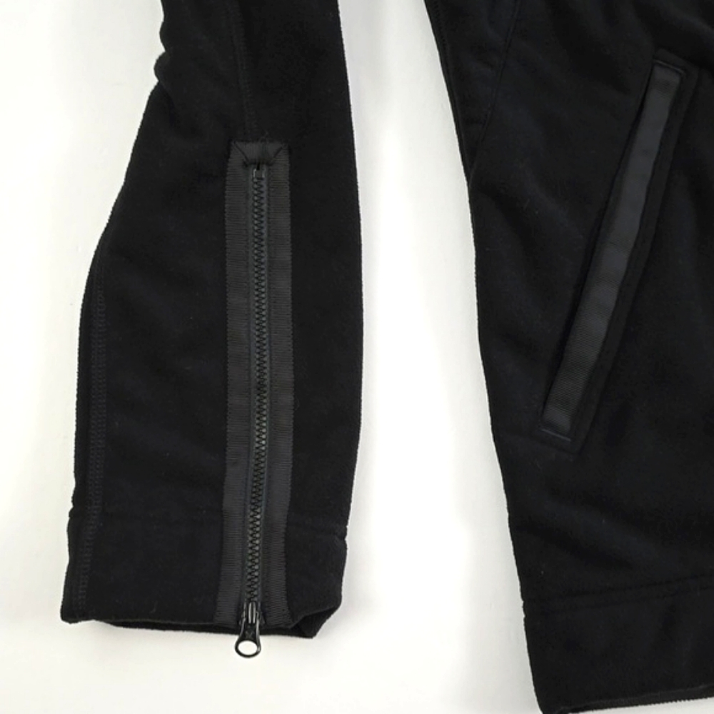 Lululemon Women's Moto Jacket Black Thick Soft Fleece Loose Fit Long Length Sz 4 - Picture 6 of 15